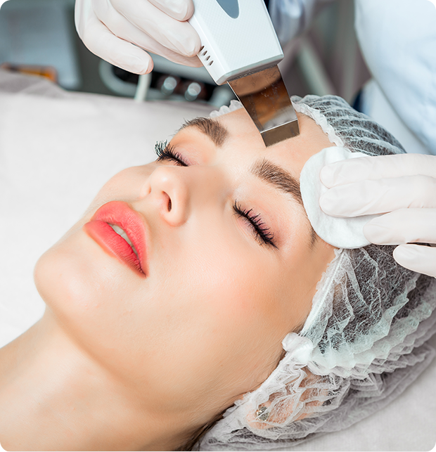 girl having her skin treatment